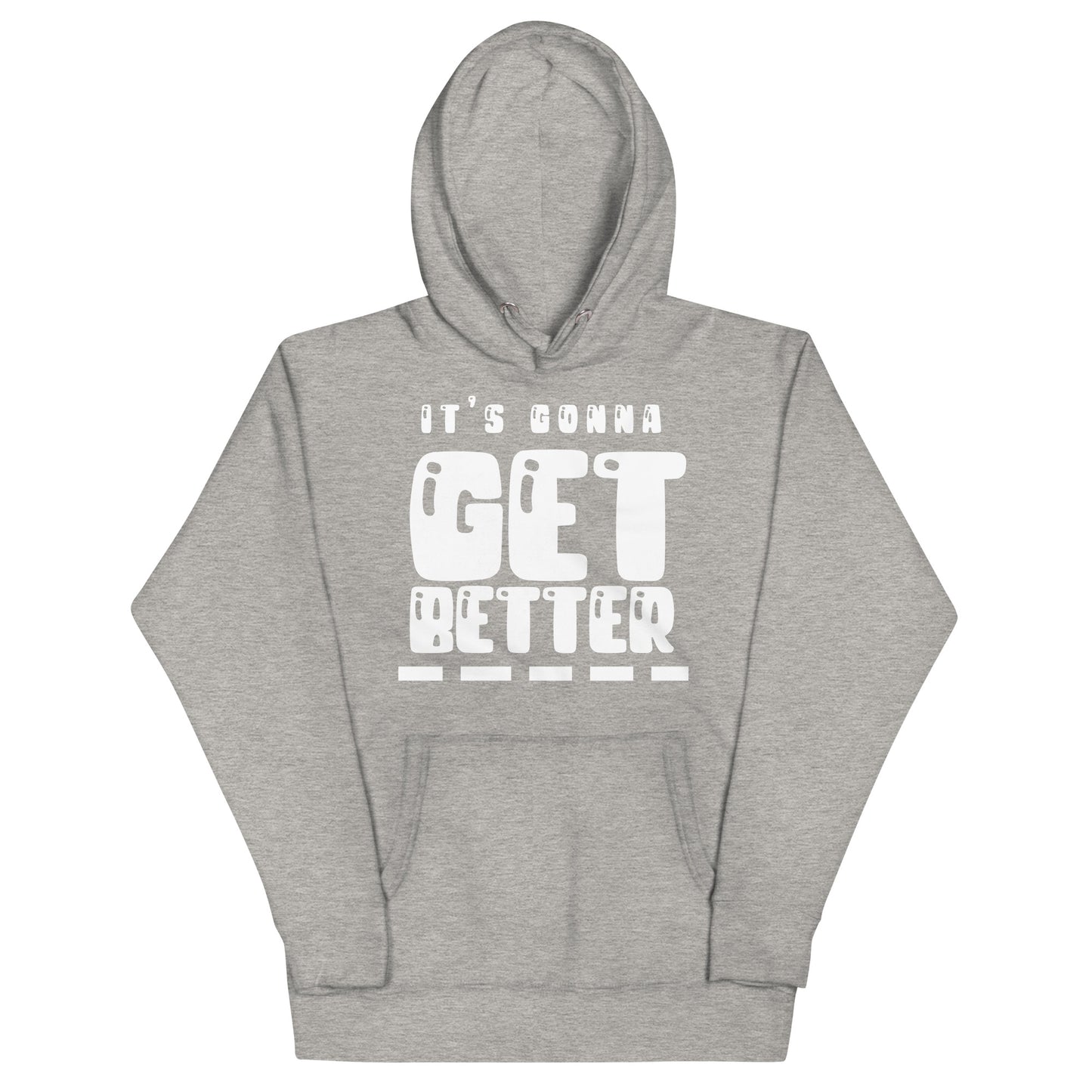 VIP Collection It's Gonna Get Better (White Logo) Hoodie - Carbon Grey